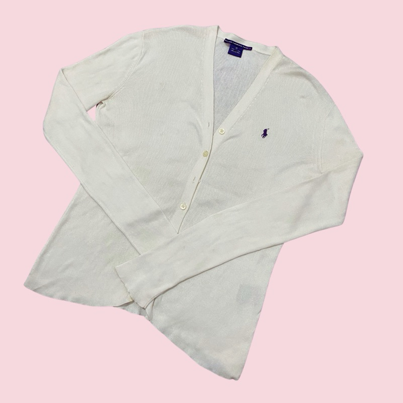 Ralph Lauren Sport white cardigan preloved