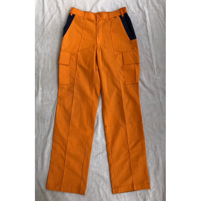 PRELOVED CELANA CARGO PANJANG - CARGO PANTS - CELANA CARGO OREN