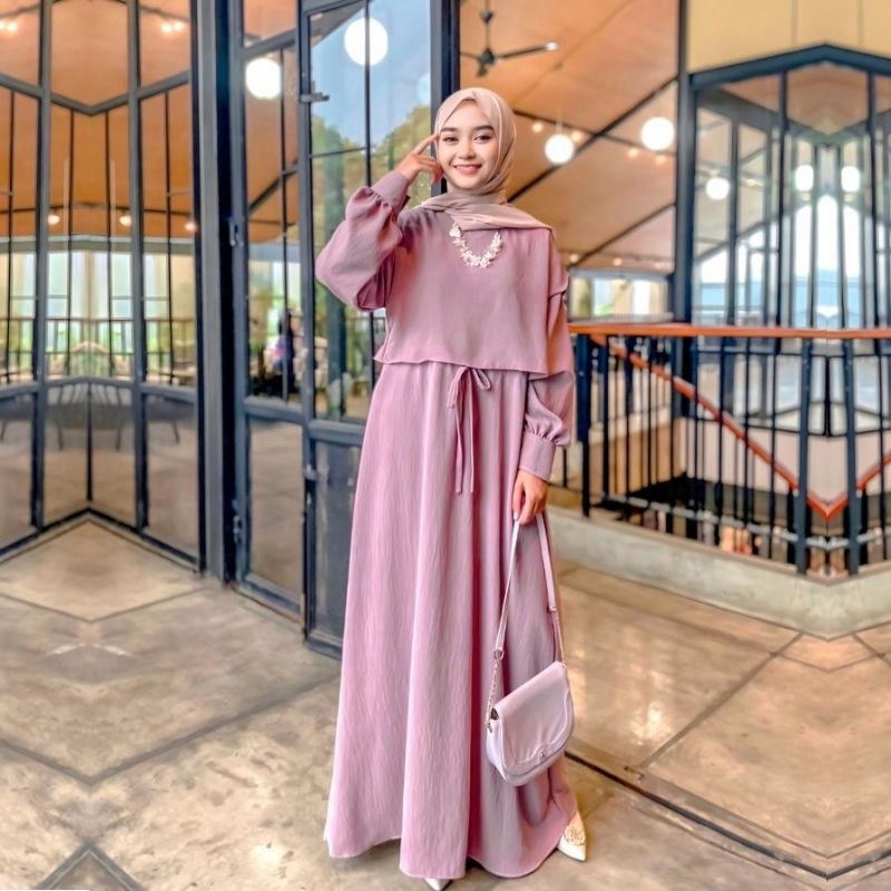 MAMY GALLERY - BAJU GAMIS FEDORA DRESS ROMPI (Premium Quality) All Size