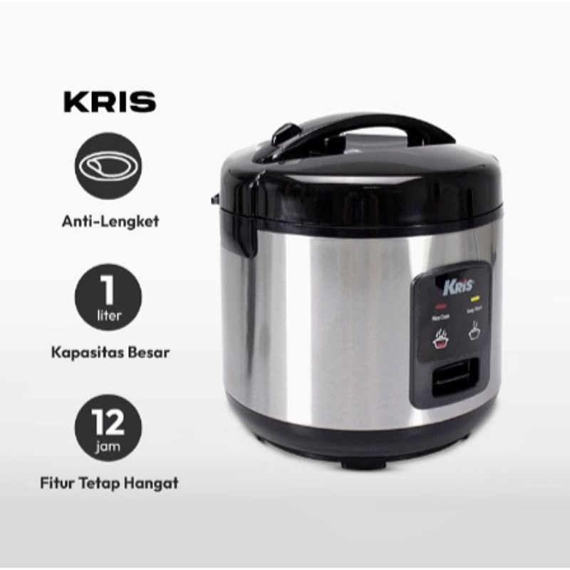 Kris Deluxe Rice Cooker - Penanak Nasi Stainless Steel 5 Liter