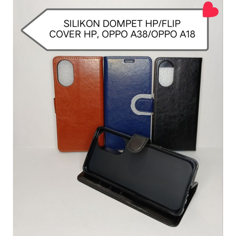 SILIKON DOMPET HP/FLIP COVER HP TERBARU OPPO A18/OPPO A38