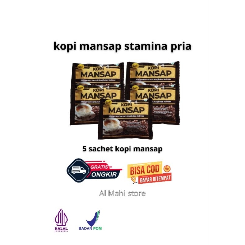 

5 sachet kopi man-sap minuman penambah stamina pria kopi herbal kopi stamina