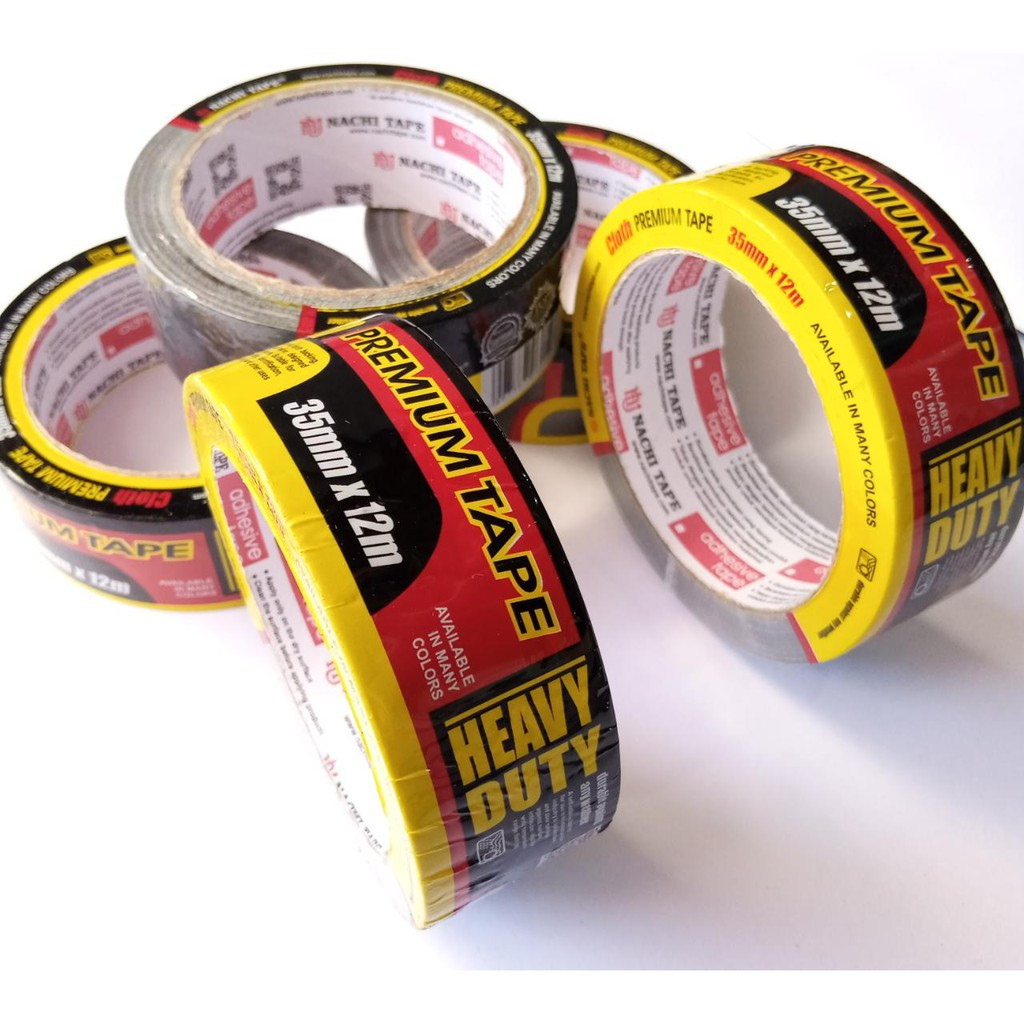 

Isolasi/Solatip/Lakban Kain Nachi Premium Tape Hitam 1,5"/35mm x 12 m