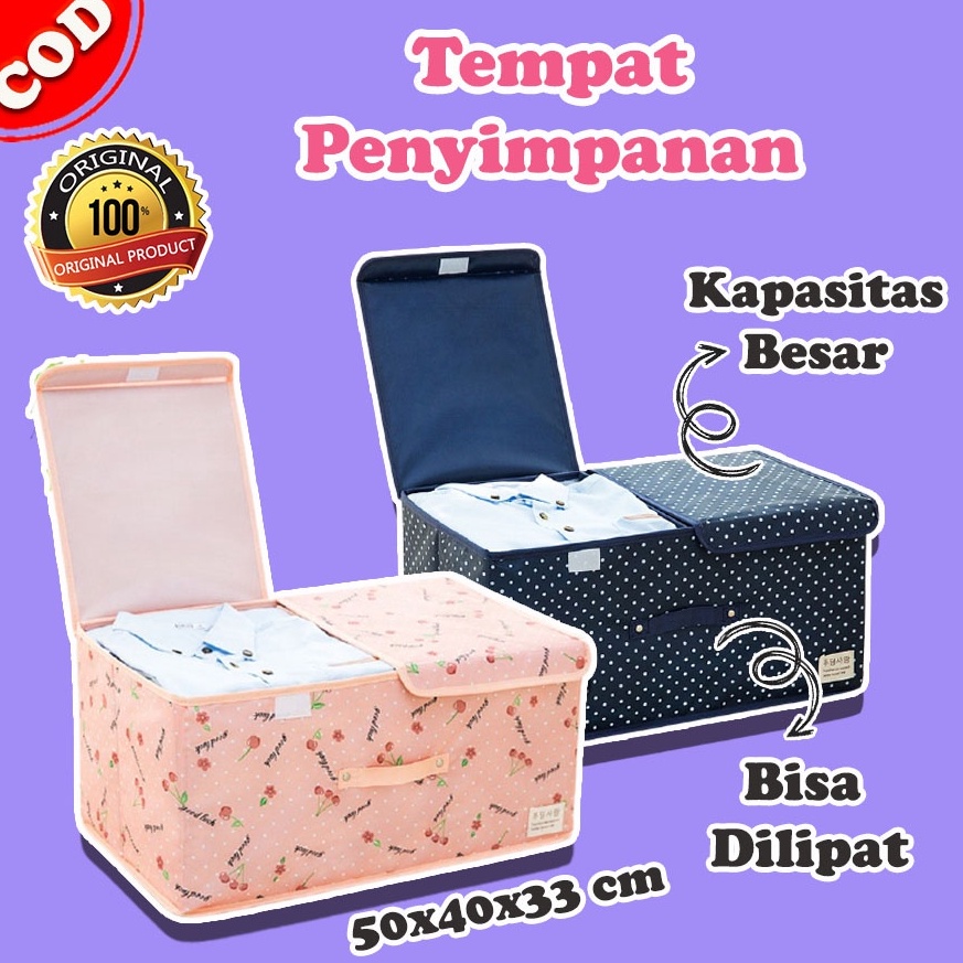 Ready Storage Box Kotak Penyimpanan Pakaian Organizer Bag Mainan Anak Keranjang Baju Lipat Tempat Si