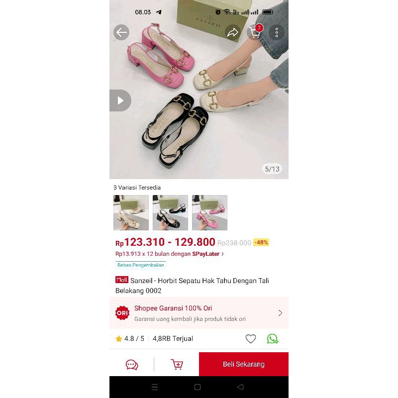 SANZEIL sendal Nagita Slavina