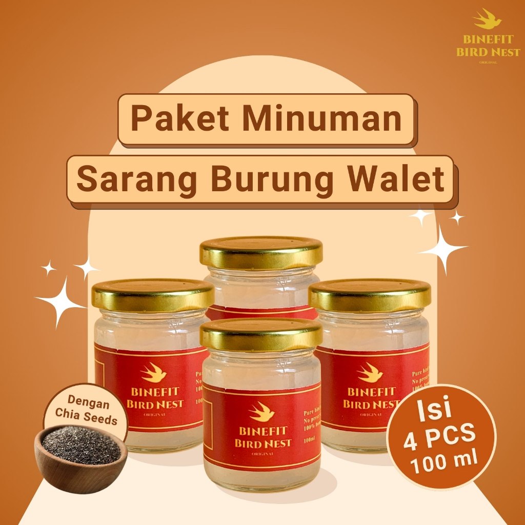 

Paket Minuman Sarang Walet Asli dengan Chia Seeds isi 4