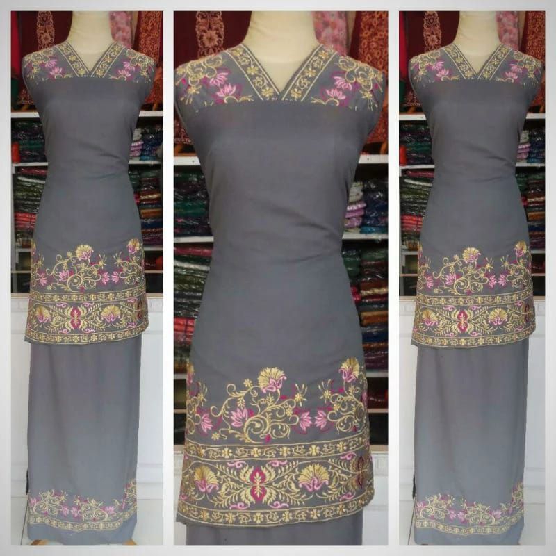 Bahan Baju Kurung Bordir Motif Suji Bunga 2/Bahan Katun Balotelli