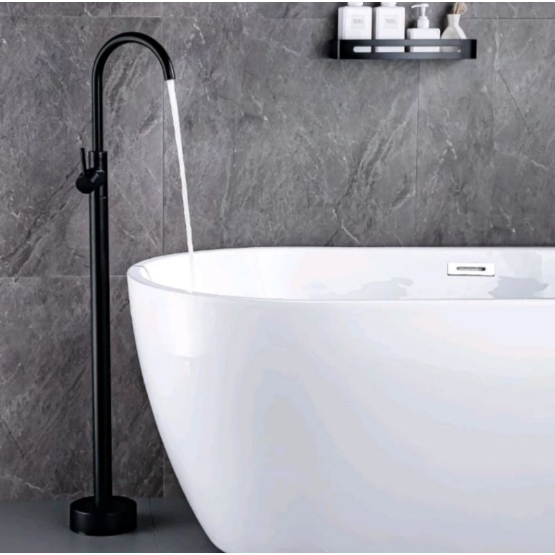 KRAN AIR WASTAFEL HITAM MIXER TINGGI LANTAI/KRAN STANDING WASTAFEL HITAM MIXER