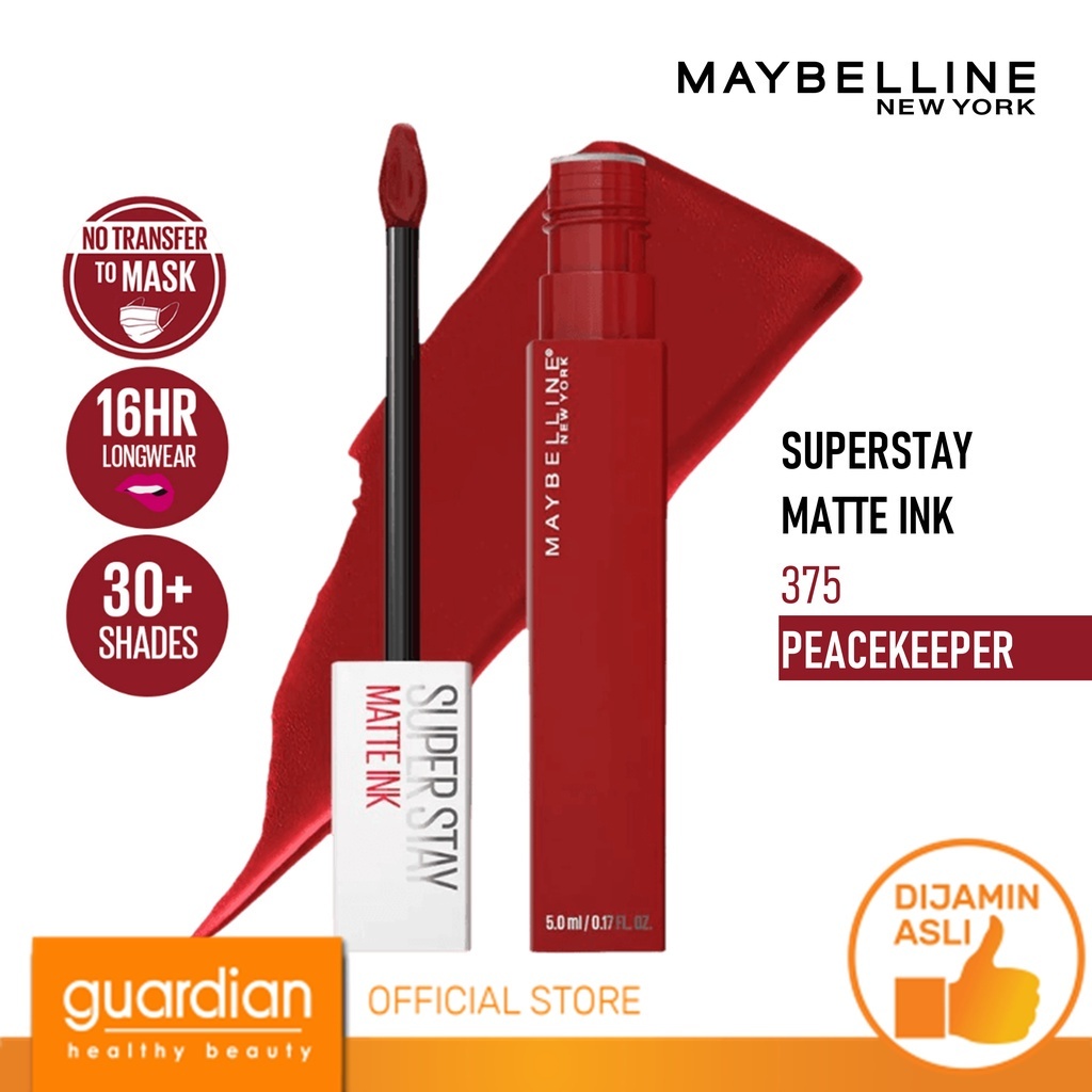 MAYBELLINE Superstay Matte Ink - 375 Peacekeeper / Liquid Lipstick Waterproof Transferproof
