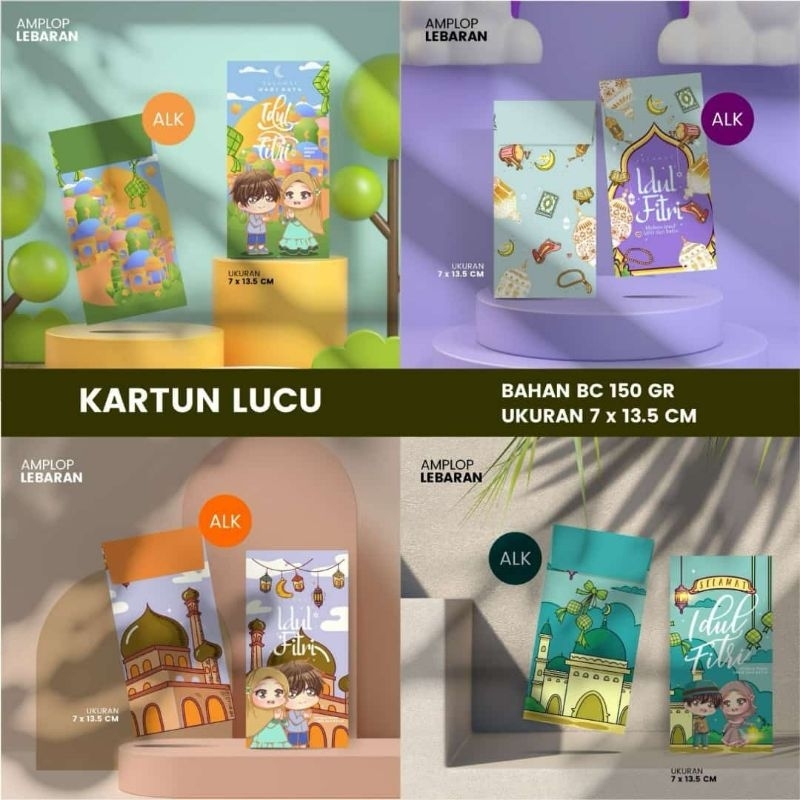 

[JUAL PER 1 PCS BEBAS MIX MOTIF] AMPLOP LEBARAN IDUL FITRI VIRAL 2025 PREMIUM KERTAS TEBAL MOTIF AESTHETIC KARTUN