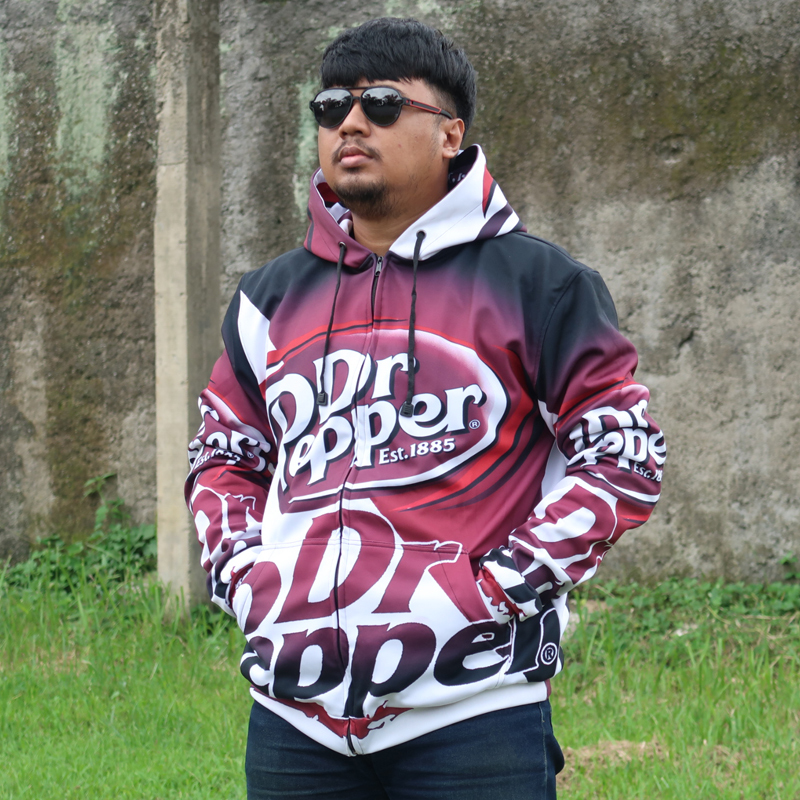 Jaket Ritsleting Hoodie Dr Pepper Hoodie Fullprint Bahan Polyester [PO 3 Hari] - Hoodie Premium Edit
