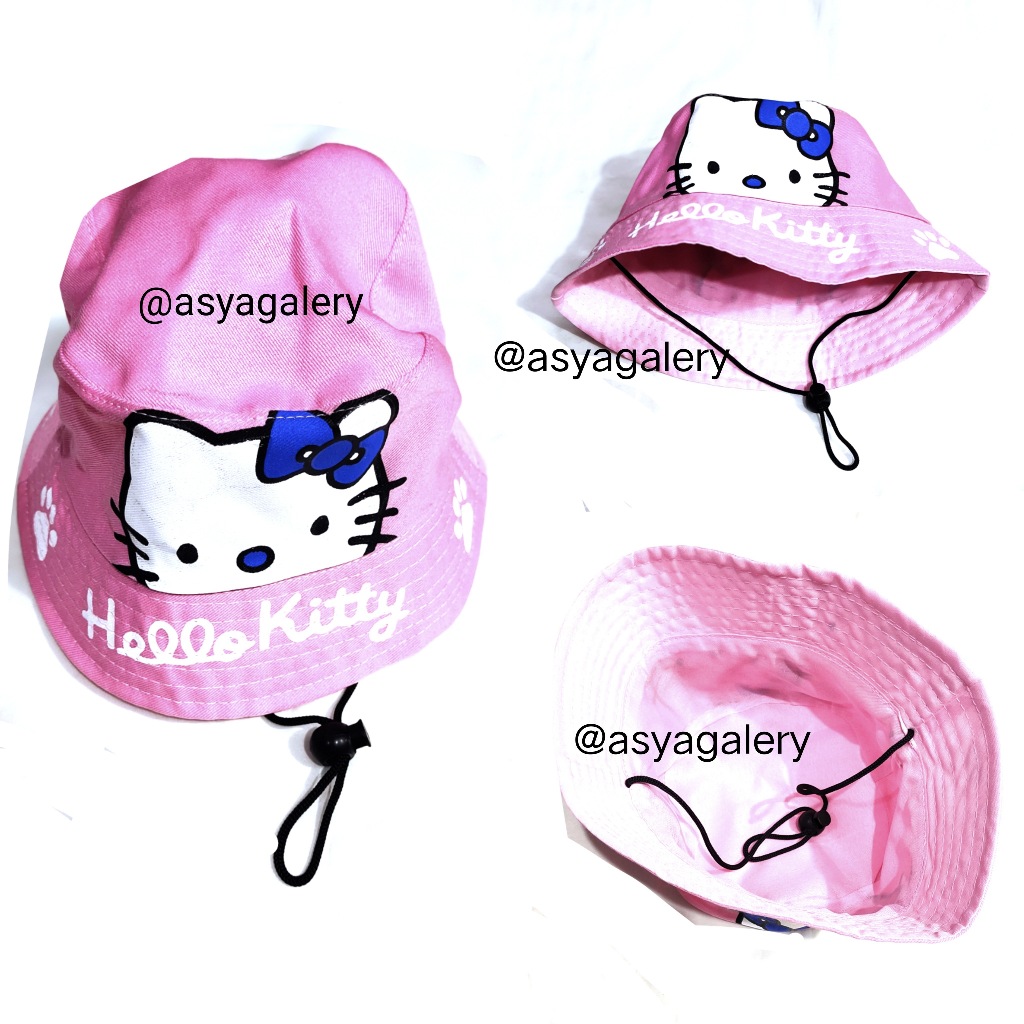 TOPI BUCKET ANAK KARAKTER HELLO KITTY/TOPI ANAK HELLO KITTY/BUCKET MURAH