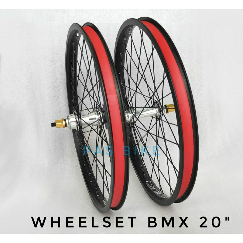 Wheelset BMX Roda 20 Hub XLR8 11T dan 16T Full Bearing