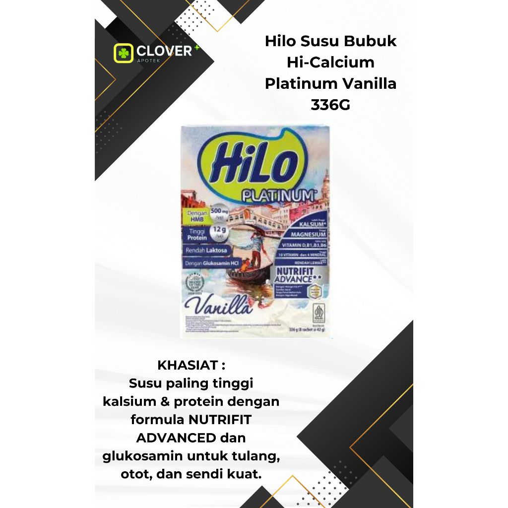 

Hilo Susu Bubuk Hi-Calcium Platinum Vanilla 336G