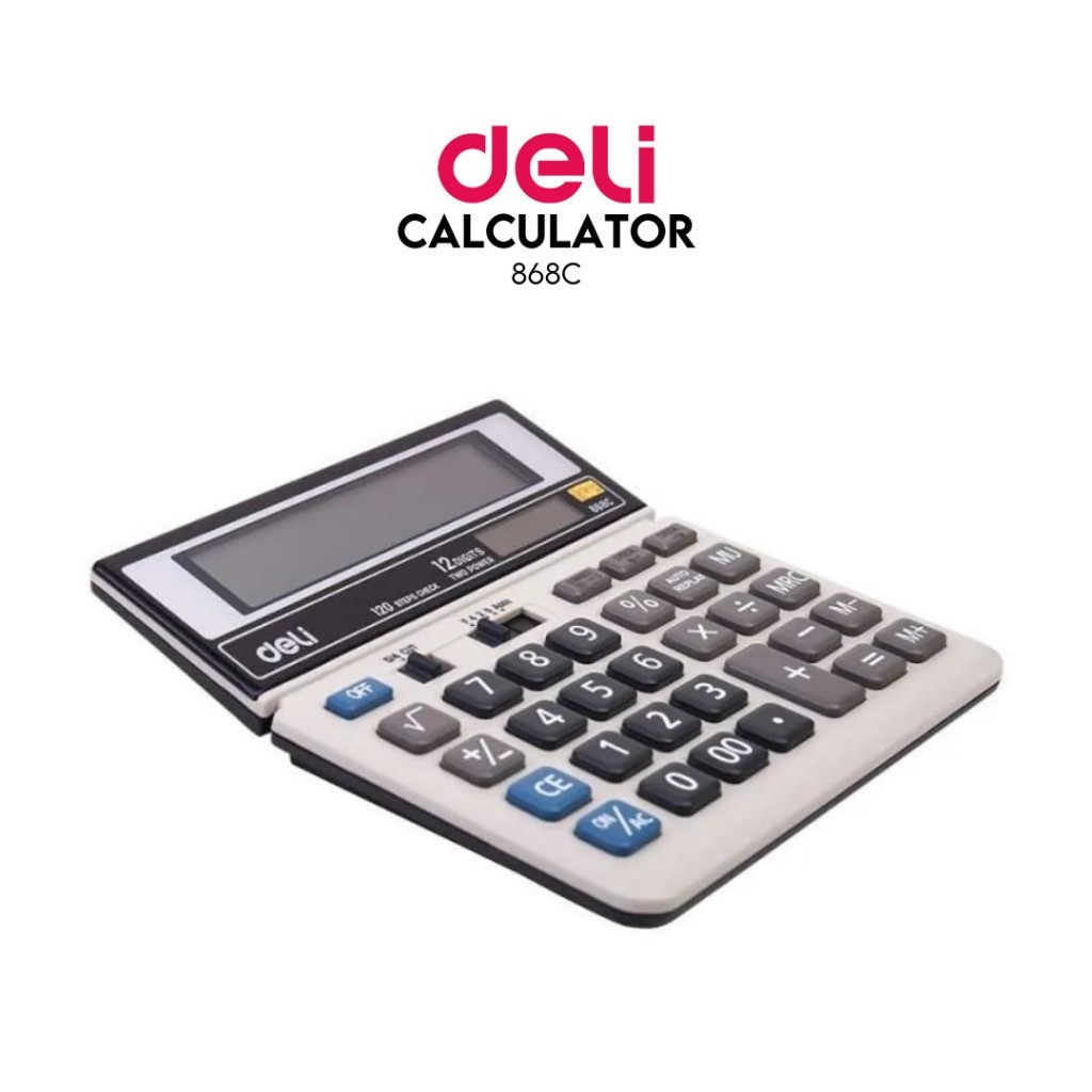 

DELI 868C Kalkulator 12 Digit Check Correct Deli 868 C Desktop SDC 868