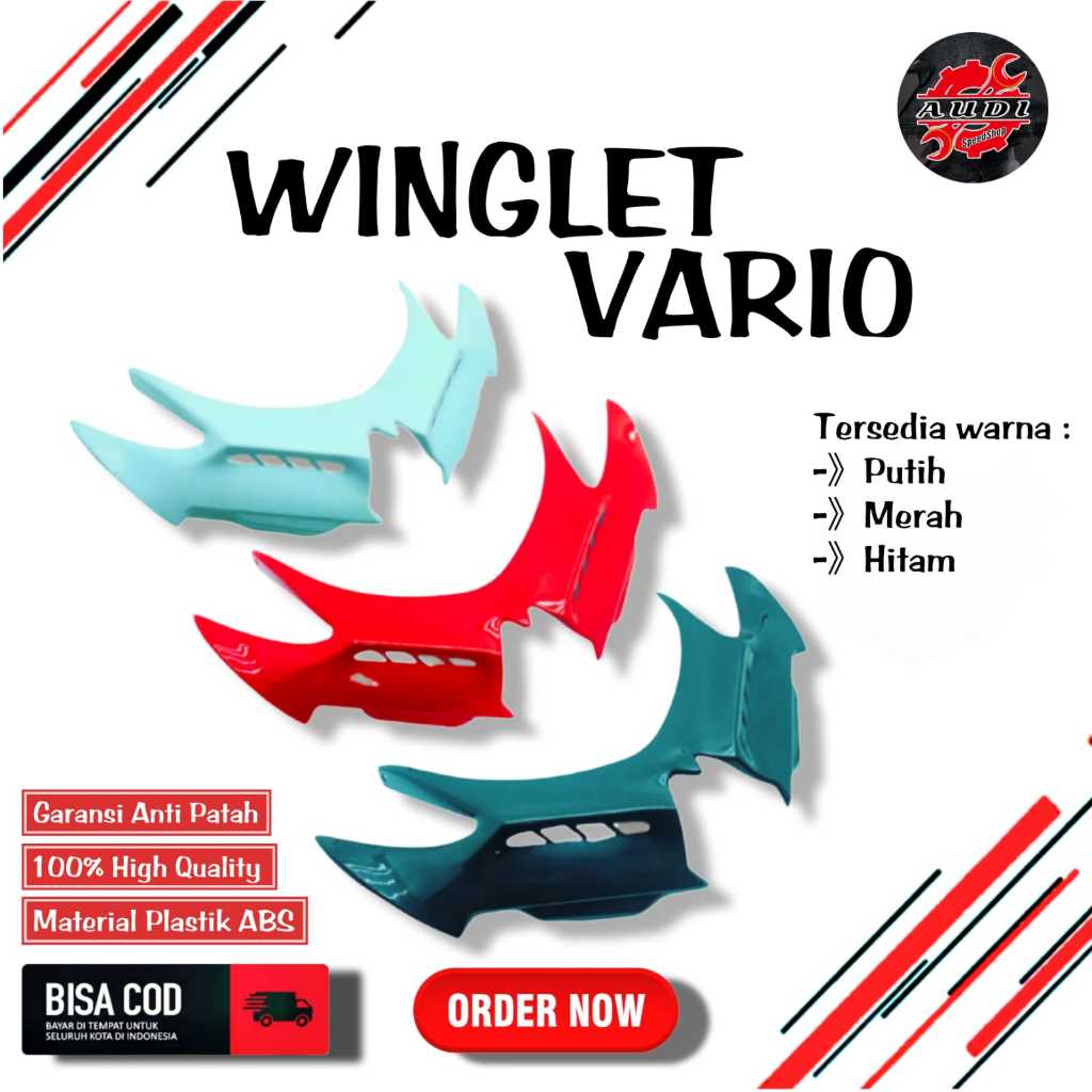 WINGLET VARIO WINGLE DEPAN VARIO ABS WINGLET VARIO 125/150 WINGLET VARIO PLASTIK WINGLET VARIO 125 W