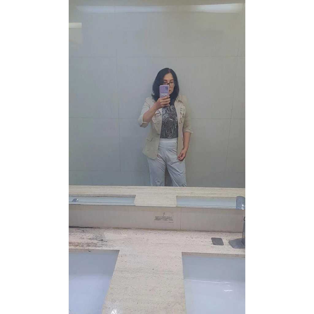 BLAZER CREAM KERAH  RENDA