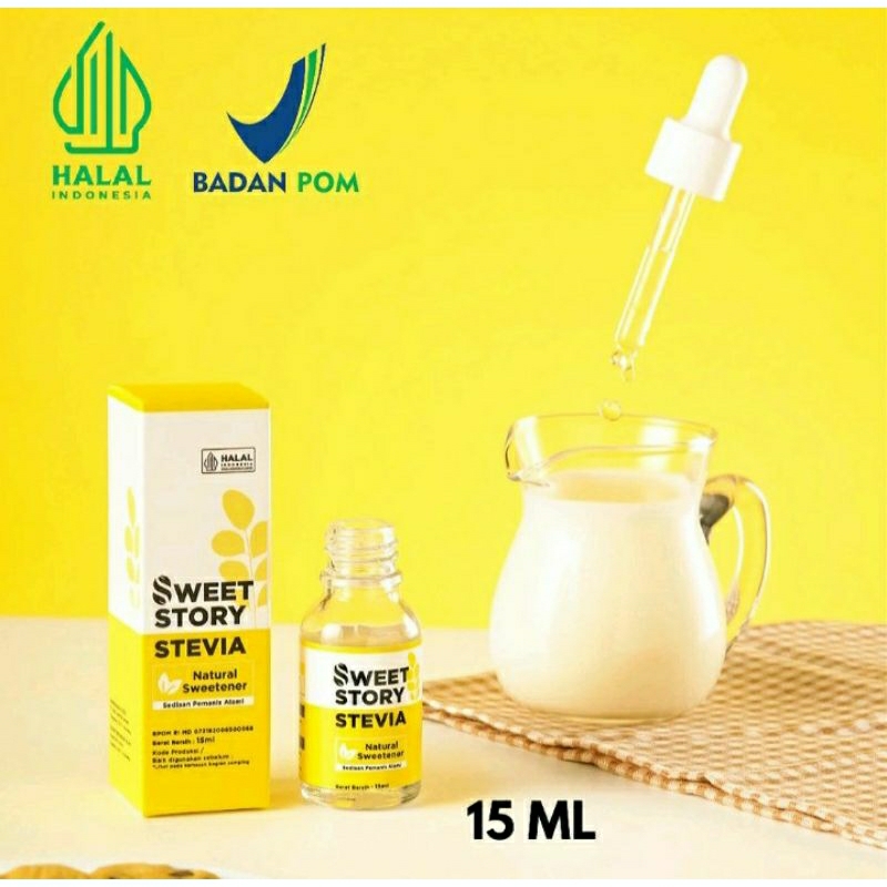 

Sweet Story Stevia Pemanis Cair Alami Tanpa Kalori 15ml