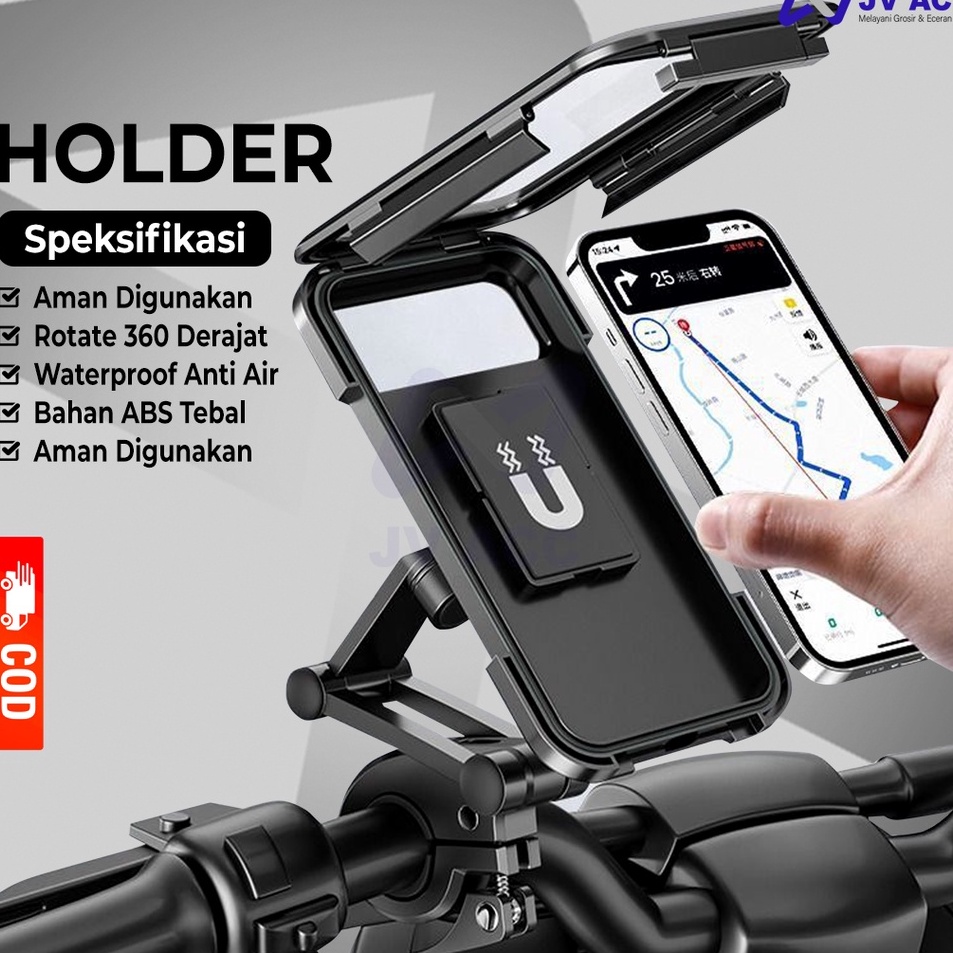 NVNN3 ANTI AIR PHONE STAND PEGANGAN PEYANGGA HOLDER HP DI MOTOR  SEPEDA