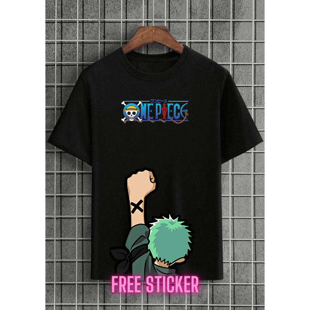 Baju distro anak laki laki desain one piece zoro