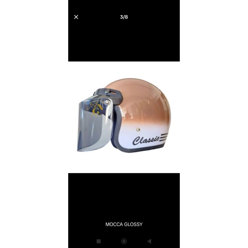 helm bogo helm retro bogo gradasi premium busa tebal empukl