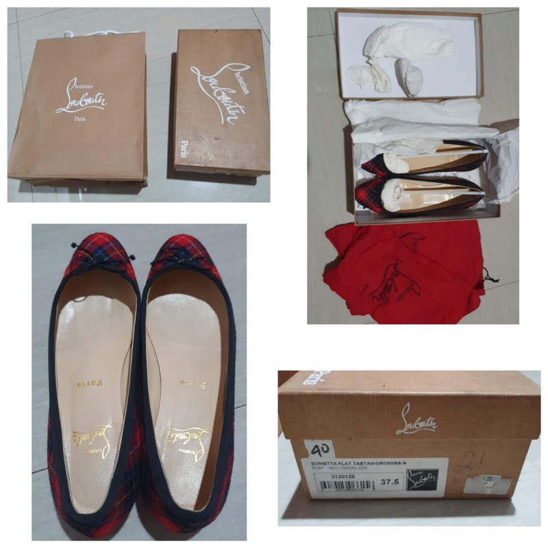 Christian Louboutin Paris Sepatu Ballet Ballerina Flats ORIGINAL