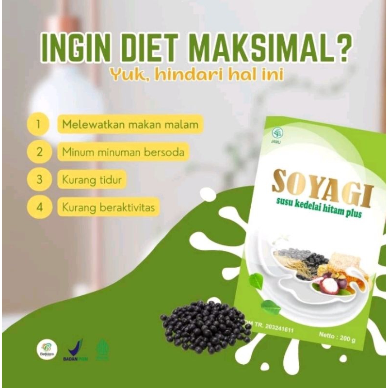 

SOYAGI SUSU BUBUK KEDELAI HITAM SOLUSI DIET SEHAT ALAMI MNGENYANGKAN