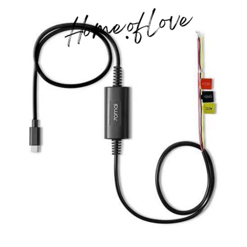 HOME.ofLOVE 70mai Dashcam Hardwire Kit Intellijent Rearview Mirror 24 Hour Type C -UP03