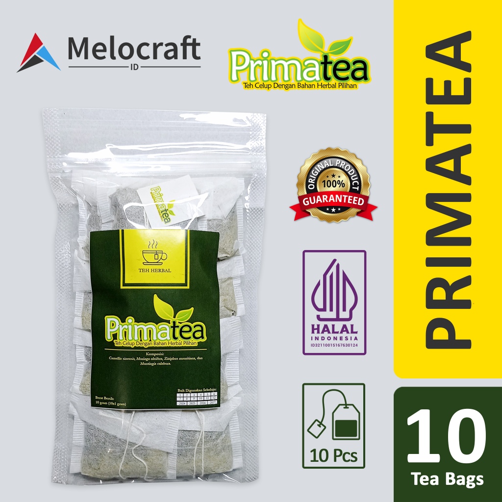 

PRIMATEA Teh Herbal Alami 10pcs Teh Tradisional Kemasan Praktis Dapat Mengurangi Tekanan Darah Tinggi Kolesterol dan Jantung Original Tanpa Bahan Pengawet