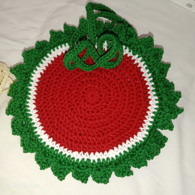 Tas rajut anak motif buah-buahan