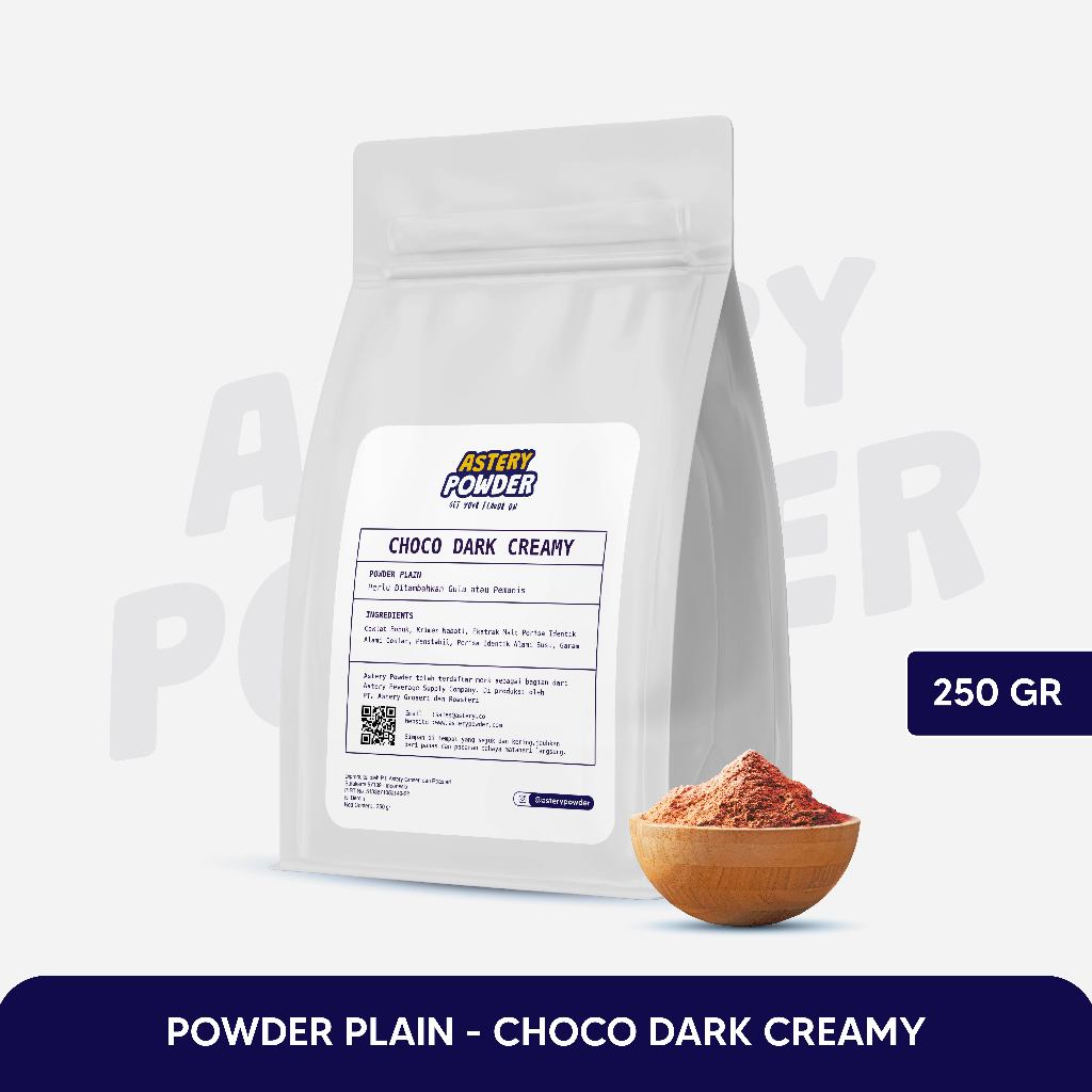 

Piscoklegit_ Astery Powder - 1Kg Choco Dark Creamy Powder Plain / Dark Chocolate Powder Drink /