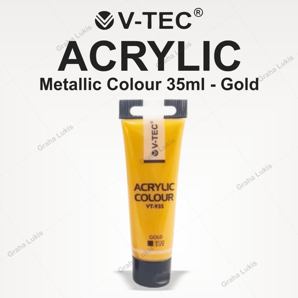 

V-Tec Acrylic 35ml Gold / Cat Akrilik V-Tec 35 ml Gold