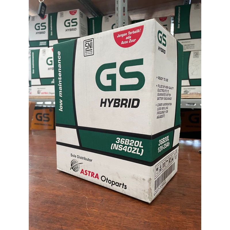 GS Astra Hybrid NS40ZL/36B20L 12 Volt 35 Ah