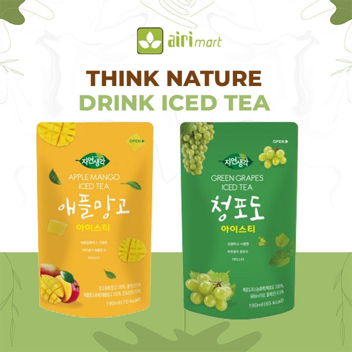 

MINUMAN KOREA TEH ICED TEA THINK NATURE APPLE MANGO DAN GREEN GRAPES