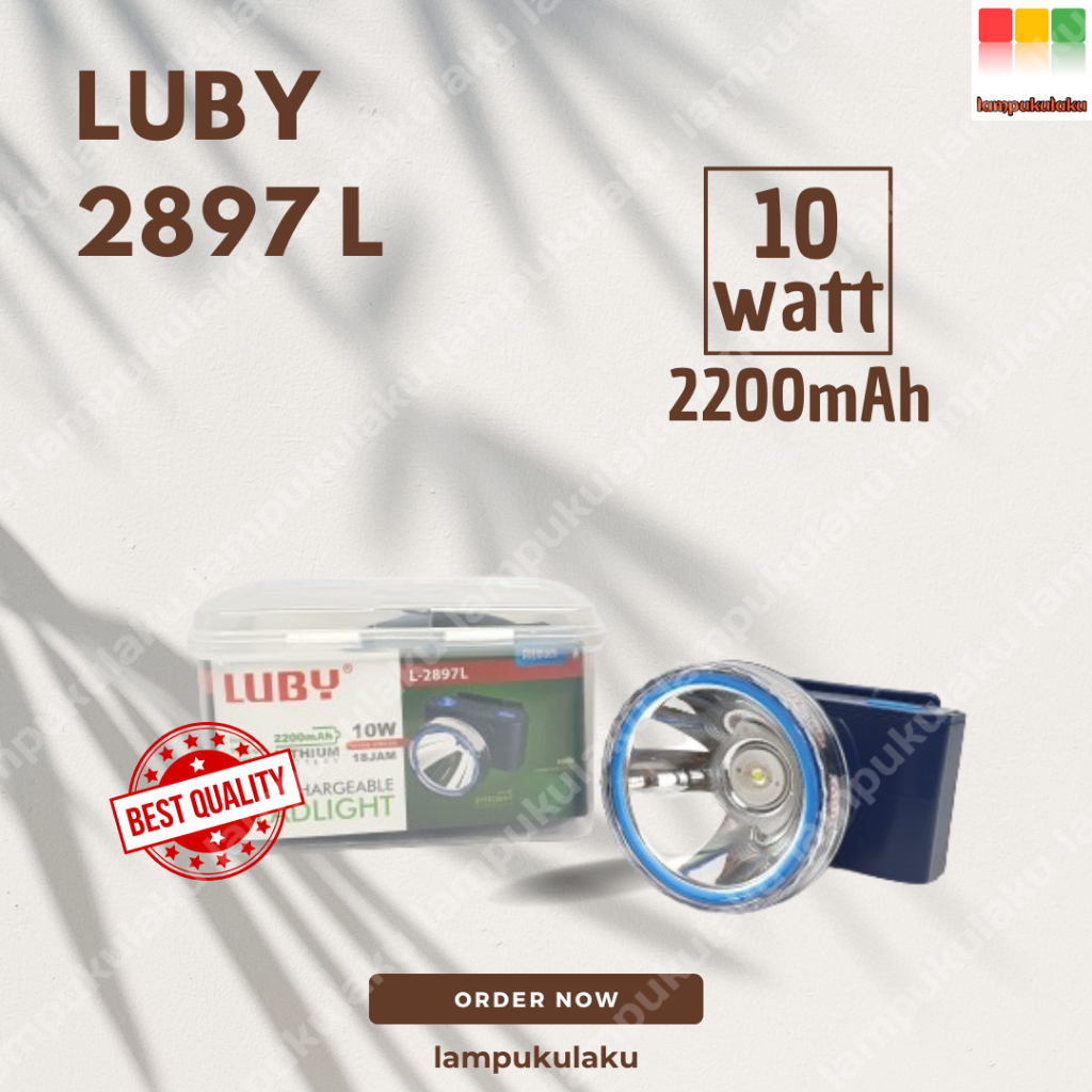Senter Kepala Headlamp - LUBY 2897L (cahaya putih)