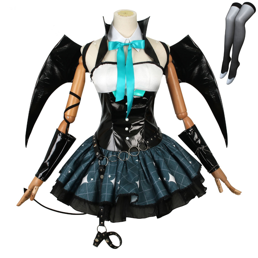 Demon Miku Cosplay Rascal Costume Miku X Rascal Little Devil Halloween Miku Villains Rascal Fanart R