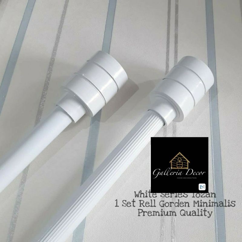Batang gorden minimalis putih import merk ori tozan