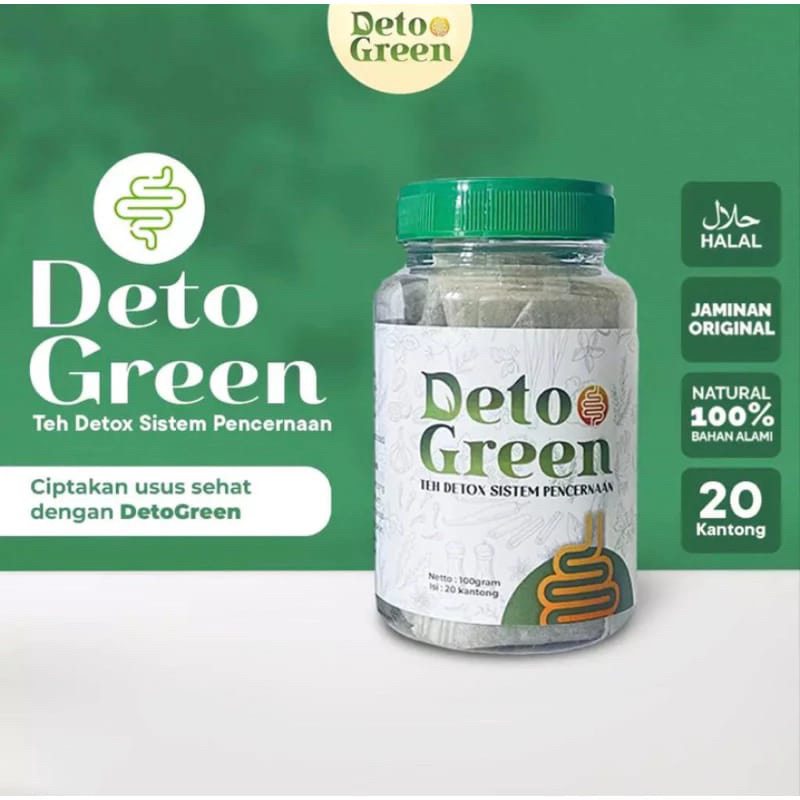 PROMO DetoGreen Asli original Teh Diet Detox Pelangsing Badan Ampuh Mengatasi Perut Buncit dan Susah