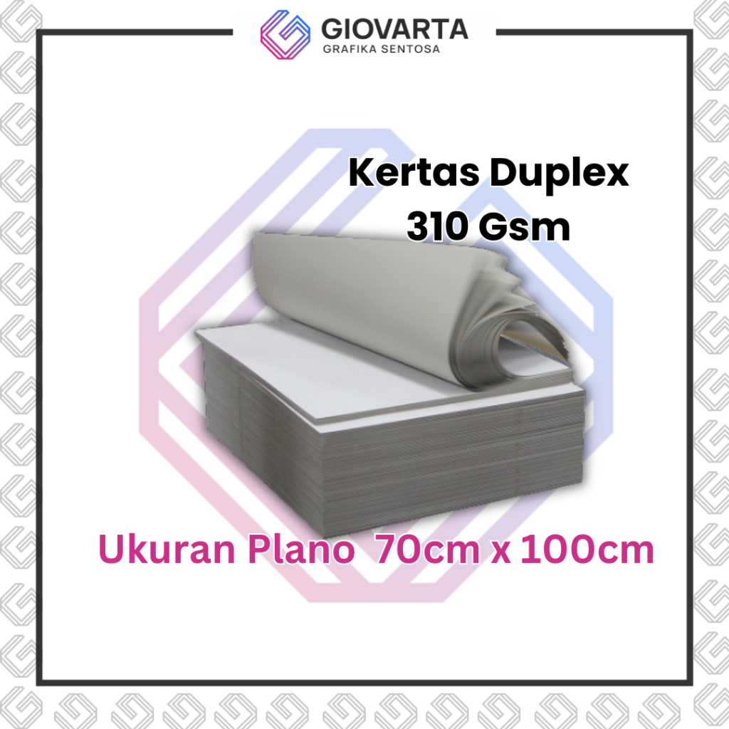 

Kertas Duplex 310 Gsm Ukuran Plano 70cm x 100cm