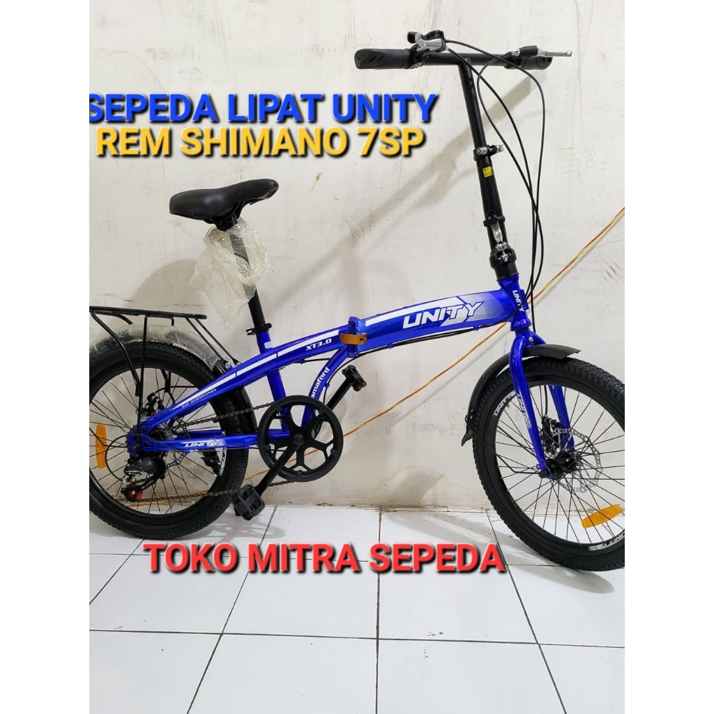 Sepeda Lipat Evergreen Rem Cakram 7 Speed Sepeda Lipat 20 Inch
