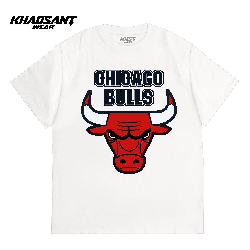 KHAOSANT Tshirt Chicago Bulls Logo | Kaos NBA Chicago Bulls | Baju American Basketball Chicago Bulls