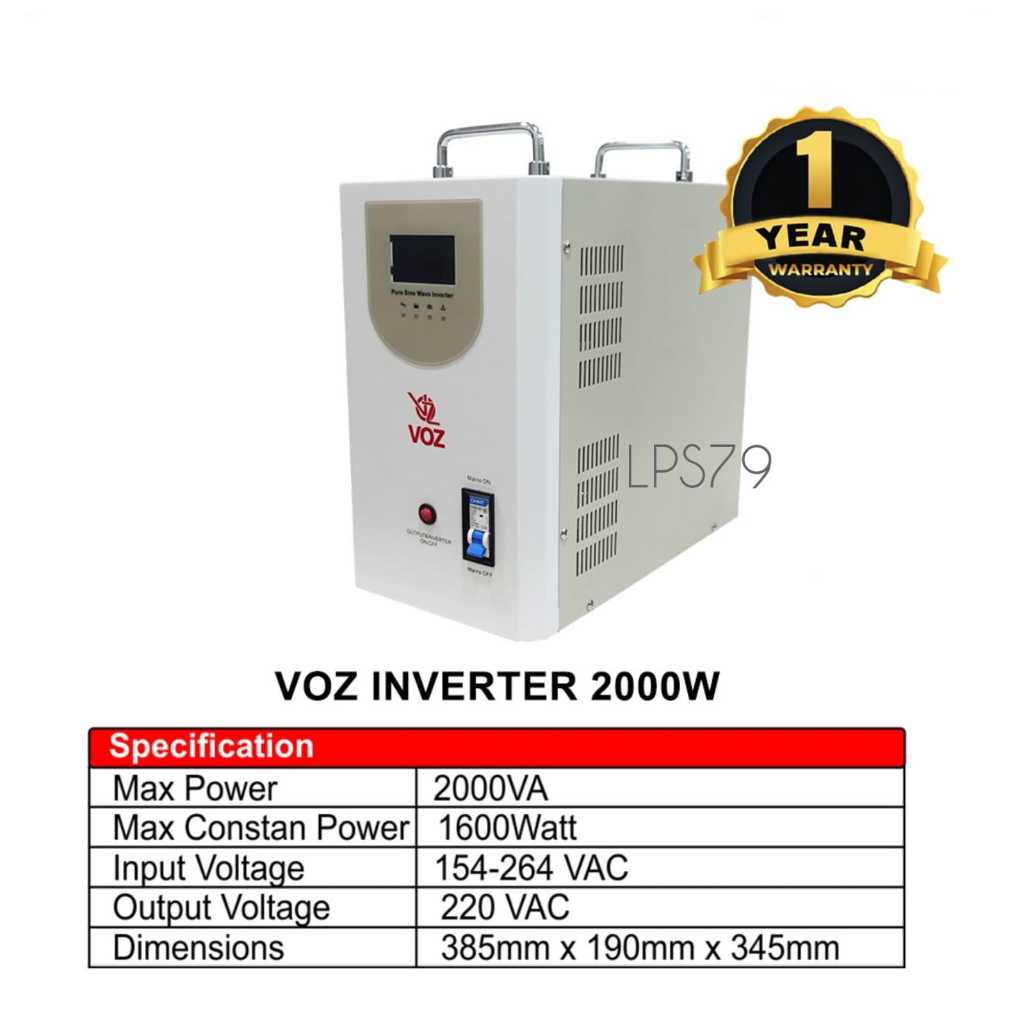 VOZ Inverter PSW 2000 Watt 2000W 2000watt PSW