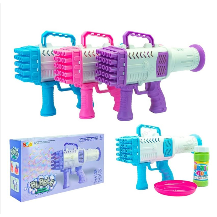 Mainan Bubble Gun Bazoka 25 Hole / Mainan Tembakan Gelembung 25 Lubang / ( BISA COD )