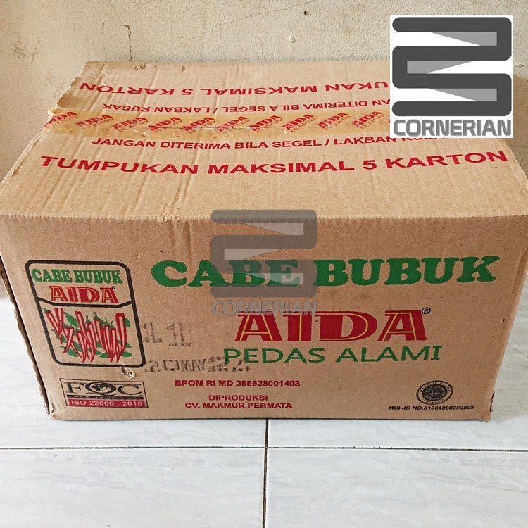 

[ CORNERIAN ] Cabe Bubuk Aida 250 Gram Dus Serbuk Tabur Flakes Makanan Cemilan Cimol Cilok Makaroni