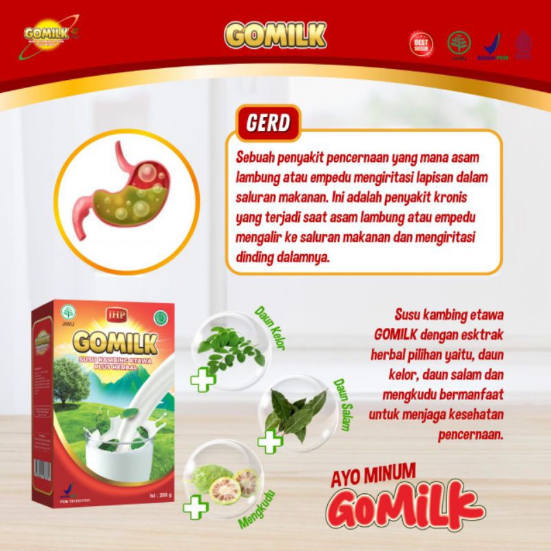 

SUSU KAMBING ETAWA PLUS HERBAL GOMILK. BANTU ATASI ASAM LAMBUNG, GERD, & MASUK ANGIN
