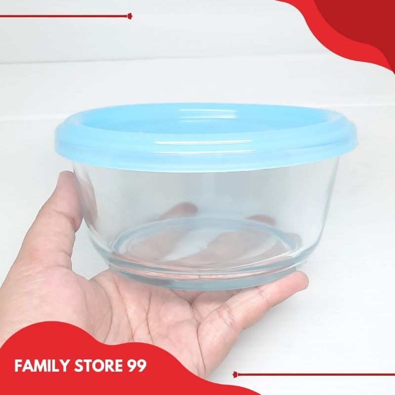 Mangkuk Kaca Tutup Plastik Kaca Tebal /Mangkuk Mpasi