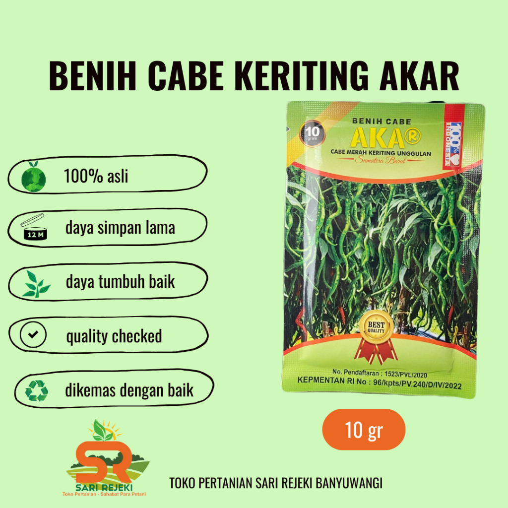 BENIH CABE KERITING AKAR 10GRAM