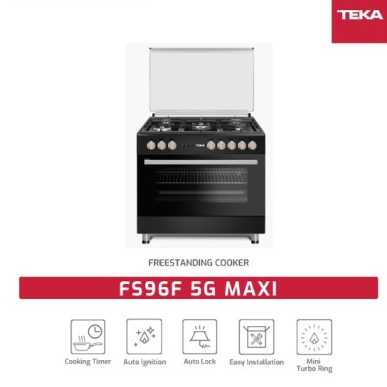 Freestanding Cooker Oven Teka FS96F 5G MAXI Black