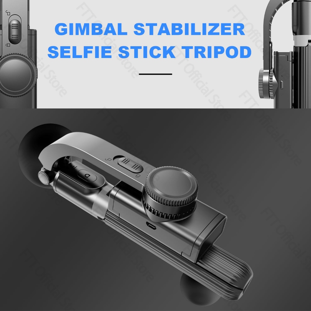 FTT C06 Gimbal Stabilizer Handphone Gimbal Hp Stabilizer Tongsis Hp Bluetooth Tripod-2