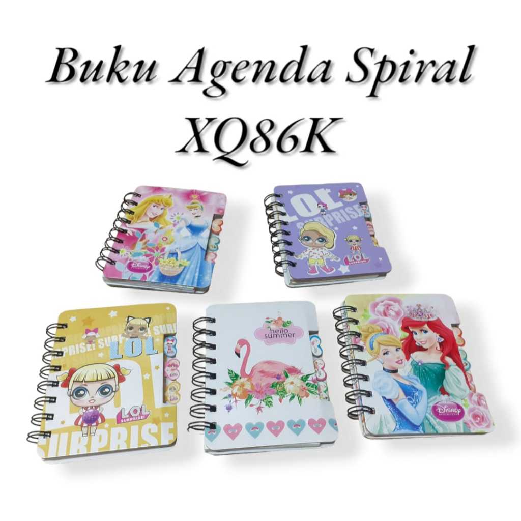 

Buku Diary Spiral DENGAN INDEX KARAKTER KARTUN UKURAN 12CM X 10 CM (86K)